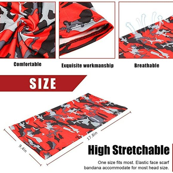 5 Pieces Neck Gaiter Multifunctional Headband - Picture 9 of 9